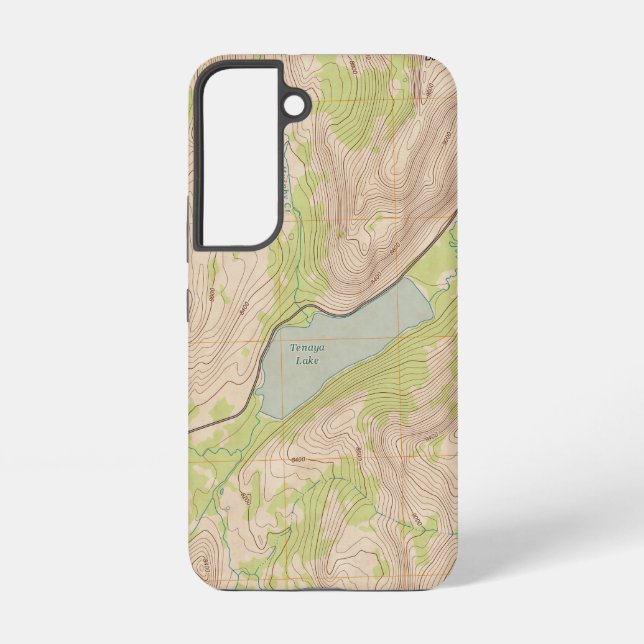 Funda Para Samsung Galaxy Lago Tenaya, Mapa Topográfico Yosemite (Reverso )