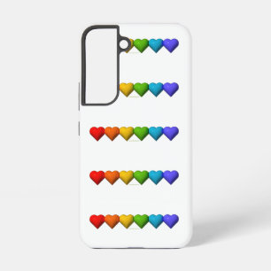 Funda Para Samsung Galaxy S22 Las glifos de formas de corazón 3D brillantes de S