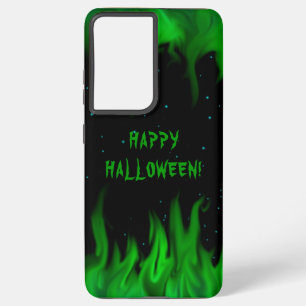 Funda Para Samsung Galaxy S21 Ultra Las llamas verdes en el cielo estrellado