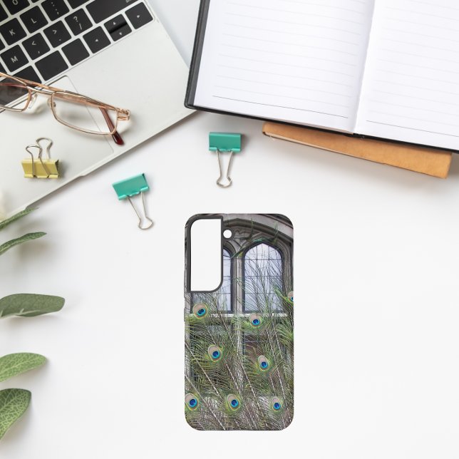 Funda Para Samsung Galaxy Las plumas de pavo real y las ventanas góticas (In Situ)