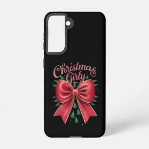 Funda Para Samsung Galaxy S21 Lazo de árbol de Navidad estética femenina vacacio