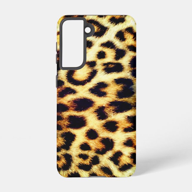 Funda Para Samsung Galaxy Leopardo Cheetah Print Faux Fur (Reverso )