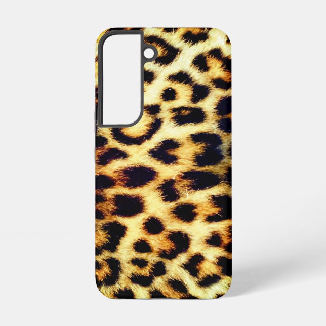 Funda Para Samsung Galaxy Leopardo Cheetah Print Faux Fur (Reverso )