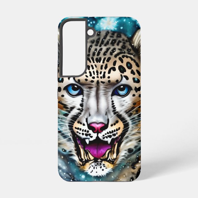 Funda Para Samsung Galaxy Leopardo de la nieve de Steampunk (Reverso )