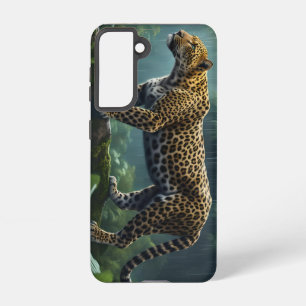 Funda Para Samsung Galaxy S21 Leopardo en una jungla lluviosa