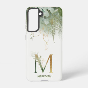 Funda Para Samsung Galaxy S21 Letra M Elegante Vegetación acuática