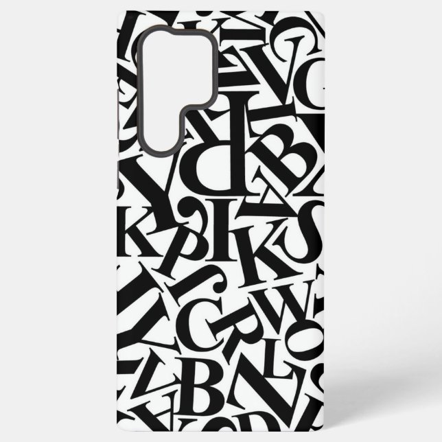 Funda Para Samsung Galaxy Letras de alfabeto (Reverso )