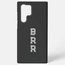Letras grises con el logotipo de BRR