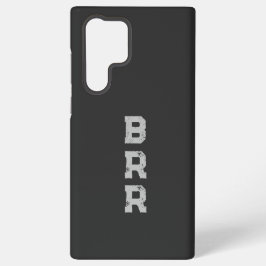 Funda Para Samsung Galaxy S22 Ultra Letras grises con el logotipo de BRR