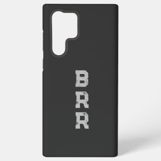 Funda Para Samsung Galaxy S22 Ultra Letras grises con el logotipo de BRR