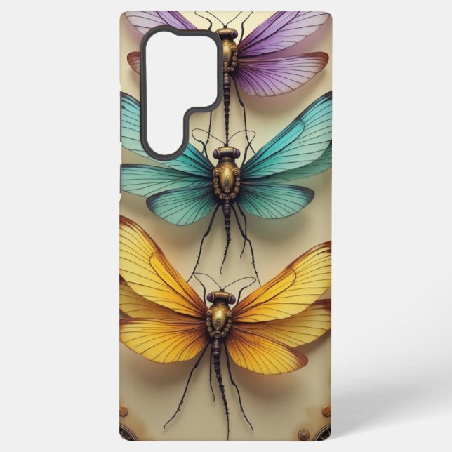 Funda Para Samsung Galaxy Libélulas Steampunk (Reverso )