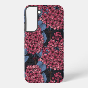 Funda Para Samsung Galaxy S22+ Lila roja sobre azul oscuro