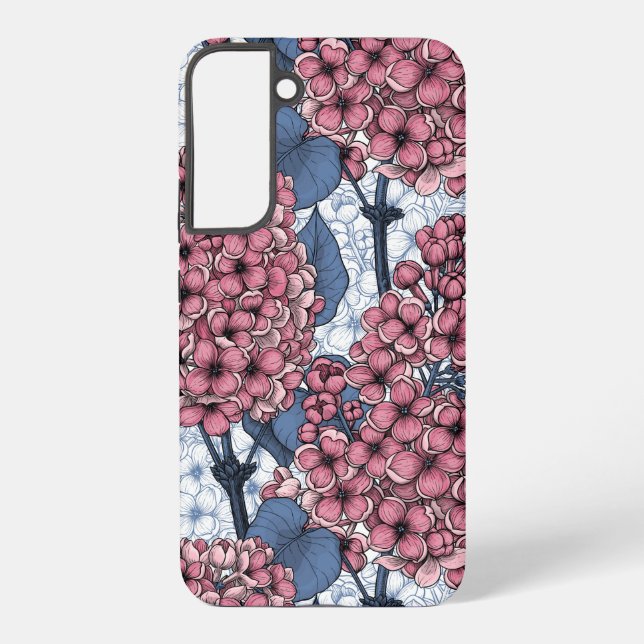 Funda Para Samsung Galaxy Lilac rosa y azul (Reverso )