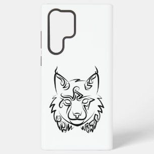 Funda Para Samsung Galaxy S22 Ultra Linces tribales negros y blancos