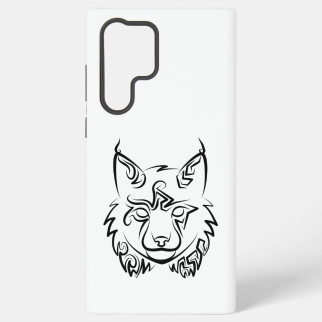 Funda Para Samsung Galaxy Linces tribales negros y blancos (Reverso )