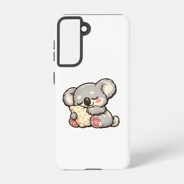 Funda Para Samsung Galaxy Lindo koala durmiendo con almohada (Reverso )