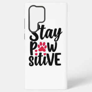 Funda Para Samsung Galaxy S22 Ultra Lindo Mantén la Actitud Positiva Cita de Huella de