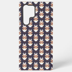 Funda Para Samsung Galaxy S22 Ultra Lindo pingüino sosteniendo un cartel con el número