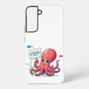 Funda Para Samsung Galaxy S22+ Lindo pulpo de dibujos animados con pez