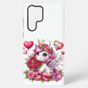Funda Para Samsung Galaxy S22 Ultra Lindo unicornio del día de San Valentín