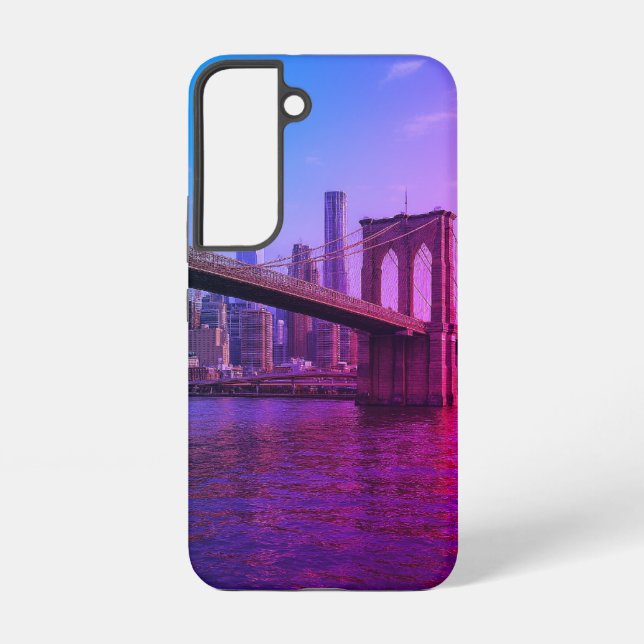 Funda Para Samsung Galaxy Línea aérea de Brooklyn Bridge y NYC (Reverso )