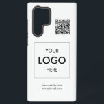 Funda Para Samsung Galaxy S22 Ultra Logo QR Code White Professional<br><div class="desc">Su logotipo y código QR</div>