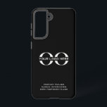 Funda Para Samsung Galaxy S21 Logotipo corporativo personalizado Negro<br><div class="desc">Una sencilla plantilla de negocios en negro personalizado con un estilo minimalista moderno que se puede actualizar fácilmente con el logotipo y el texto de su empresa. Diseñado con una imagen horizontal del logotipo (2560 x 1440 px), puede realizar el personalizar cambiando el texto y la imagen utilizando los campos...</div>