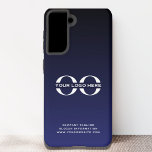 Funda Para Samsung Galaxy S21 Logotipo de empresa Minimalista<br><div class="desc">Una plantilla de negocio sencilla de color azul marino y personalizado en un estilo minimalista moderno que se puede actualizar fácilmente con el logotipo y el texto de su empresa. Diseñado con una imagen horizontal del logotipo (2560 x 1440 px), puede realizar el personalizar cambiando el texto y la imagen...</div>