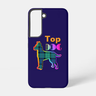 Funda Para Samsung Galaxy S22 Logotipo de perro superior Dk Blue