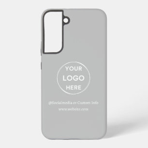 Funda Para Samsung Galaxy S22+ Logotipo Empresarial Gris Personalizado