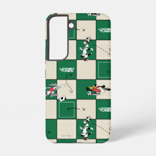 Funda Para Samsung Galaxy S22 LOONEY TUNES™ Patrón de rejilla de fútbol