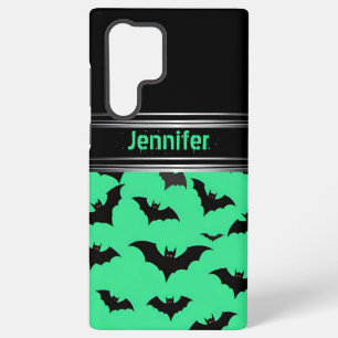 Funda Para Samsung Galaxy S22 Ultra Los murciélagos volando en verde: Espectaculares v