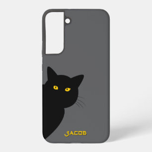 Funda Para Samsung Galaxy S22+ Los ojos amarillos gatos negros saludan a tu perso