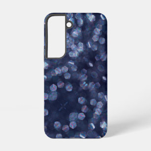 Funda Para Samsung Galaxy S22 Luces de Bokeh Blue Sparkle