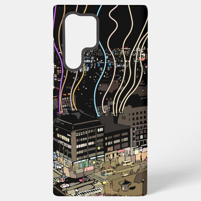 Funda Para Samsung Galaxy Luces de la ciudad de Boston (Reverso )