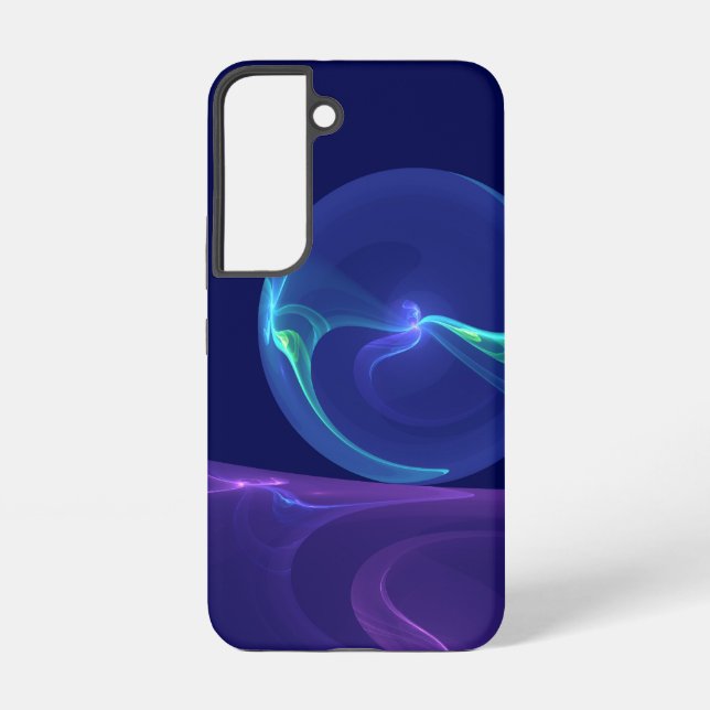 Funda Para Samsung Galaxy Luminoso sueño morado azul abstracto arte fractal (Reverso )