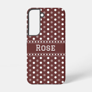 Funda Para Samsung Galaxy S22 Lunares de Borgoña