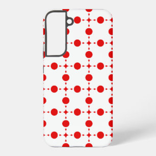 Funda Para Samsung Galaxy S22+ Lunares Rojos, Patrón de Lunares, Lunares, Con Lun