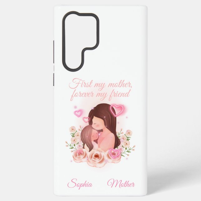 Funda Para Samsung Galaxy Madre e hija, nombres personalizados (Reverso )