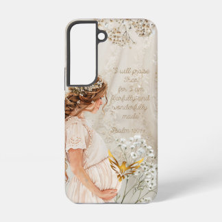 Funda Para Samsung Galaxy S22 Madre Expectante Divina y de Moda en Encaje Floral