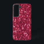 Funda Para Samsung Galaxy S22 Magenta roja rosa oscuro rompe con purpurinas<br><div class="desc">Hermoso glamoroso oscuro,  oscuro,  violáceo,  violáceo,  purpurinas brillantes y rojos brillan con un moderno color de moda. ¡Foto de magenta oscuro enciende purpurina! ¡Color del año en chispas falsas!</div>