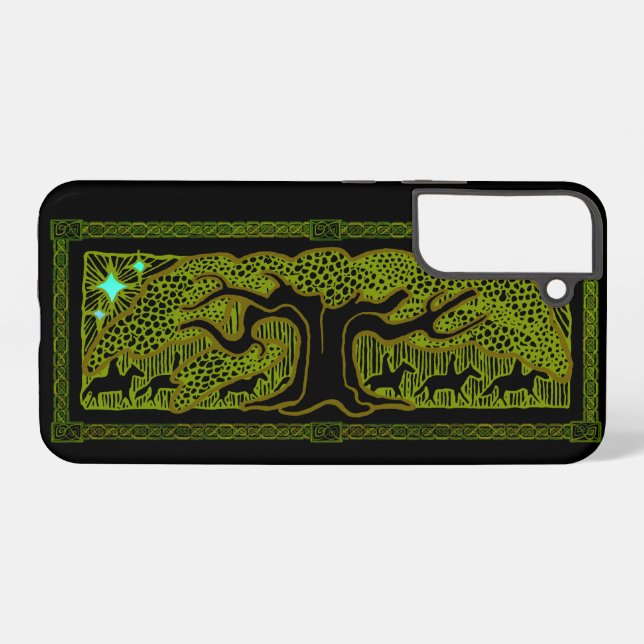 Funda Para Samsung Galaxy Magia celta - El Gran Árbol (Reverso Horizontal)