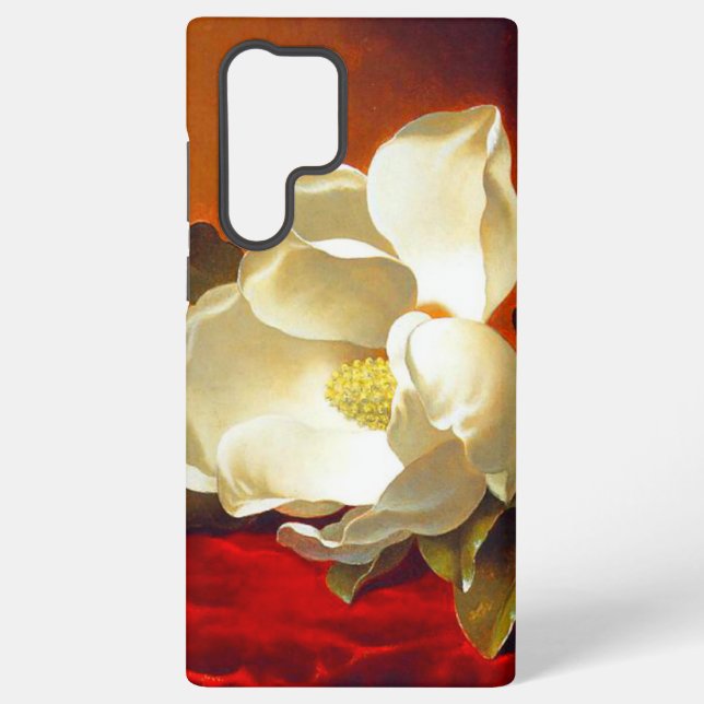 Funda Para Samsung Galaxy Magnolia en Terciopelo Rojo Martin Johnson Heade (Reverso )