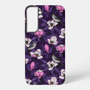 Funda Para Samsung Galaxy S22+ Magnolia floreciendo y pájaro ratón 4