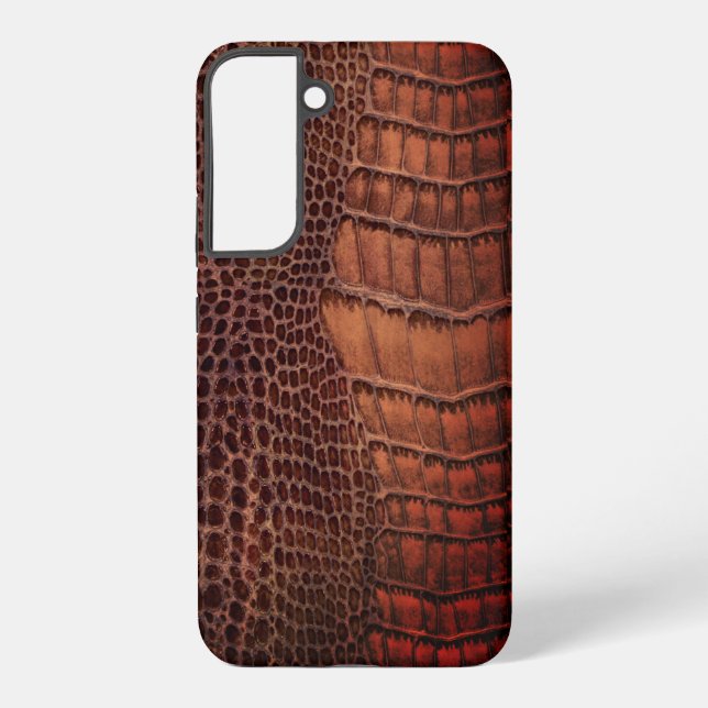 Funda Para Samsung Galaxy Mahogany Alligator Classic Reptile Leather (Faux) (Reverso )