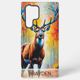 Funda Para Samsung Galaxy S22 Ultra Majestic Stag en medio del esplendor otoñal