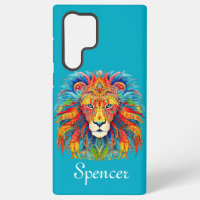 Majestuoso León Tribal con Nombre Personalizado