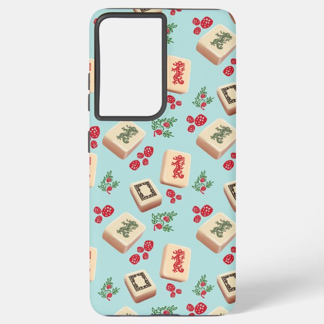 Funda Para Samsung Galaxy Maletín de teléfono de Mahjong Dragons (Reverso )