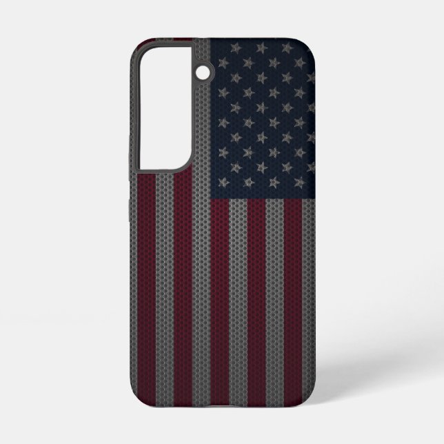 Funda Para Samsung Galaxy Malla metálica de la bandera estadounidense (Reverso )