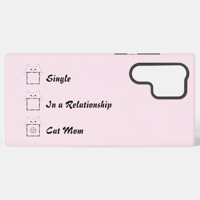 Funda Para Samsung Galaxy Mamá Gato Gatito Lindo Rosa (Reverso Horizontal)